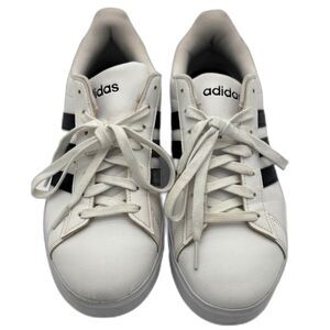 Women's Adidas Grand Court 2.0 Shoe in White/Black, Size 9